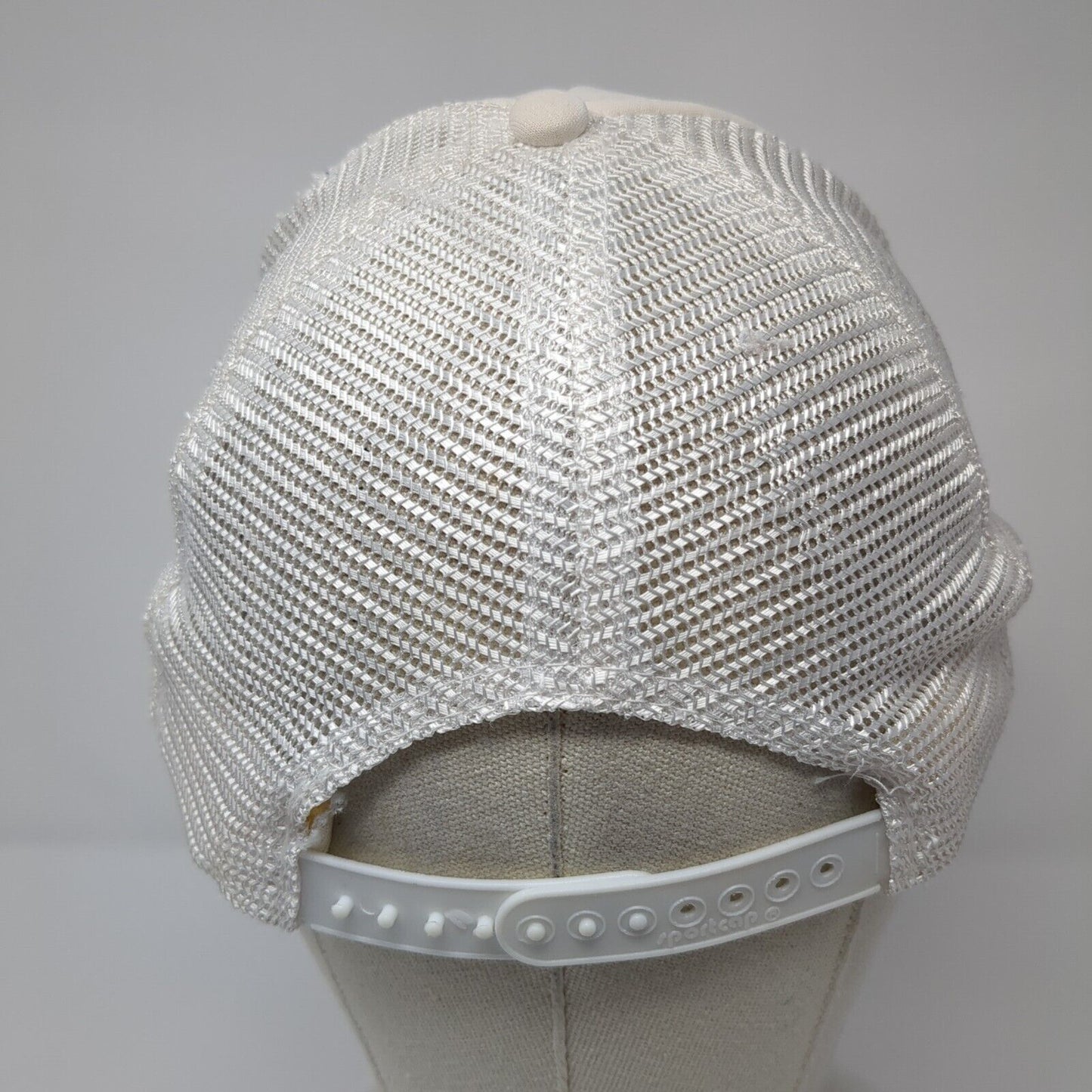 Cactus Pete's Royal Flush Plus Snapback Trucker Hat White Cream OS Mesh Back