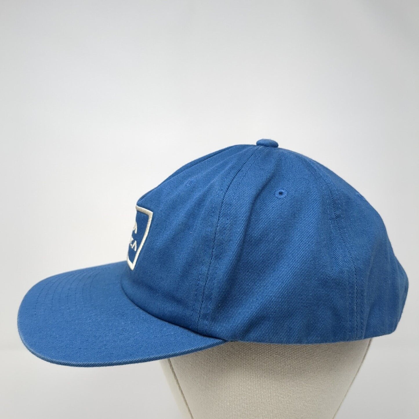 VA RVCA Snapback Hat Blue One Size Adjustable Mid Fit Embroidered Cotton