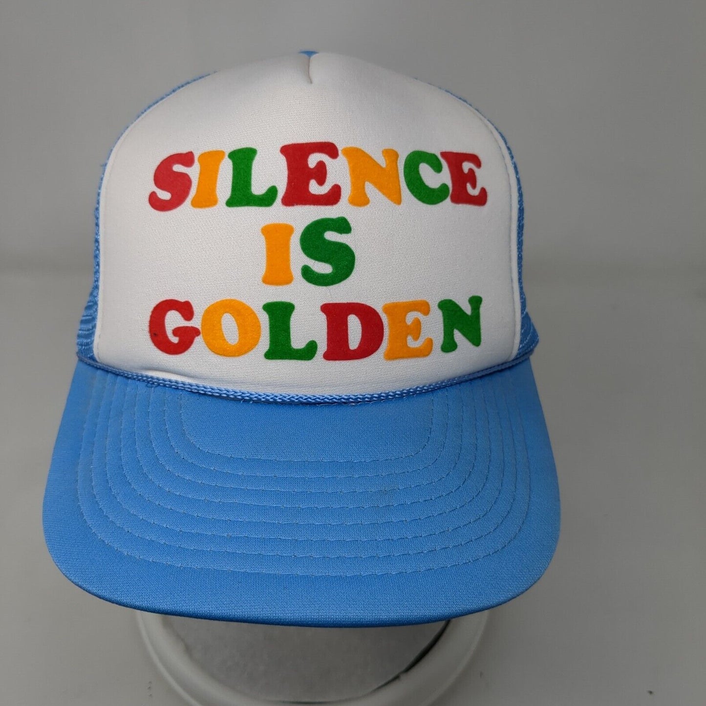 Silence Is Golden Snapback Rope Trucker Hat Multi OSFA Mesh Back Mohr's