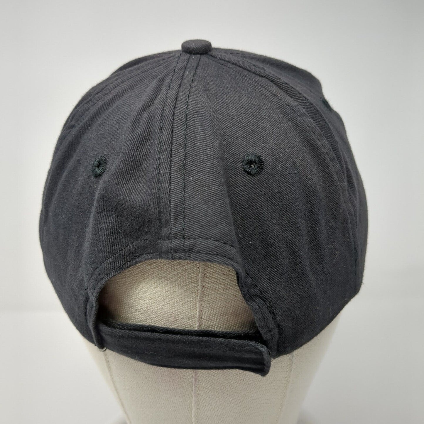 AH Lighting Strapback Hat Black One Size Adjustable Embroidered 6 Panel Cotton