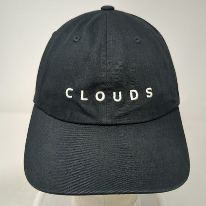 Yupoong Baseball Cap Black White One Size Slideback Clouds Embroidery Cotton Hat