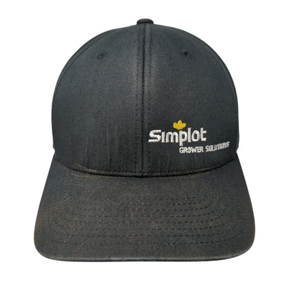 Simplot Grower Solutions Fitted Hat Black One Size Embroidered Flexfit