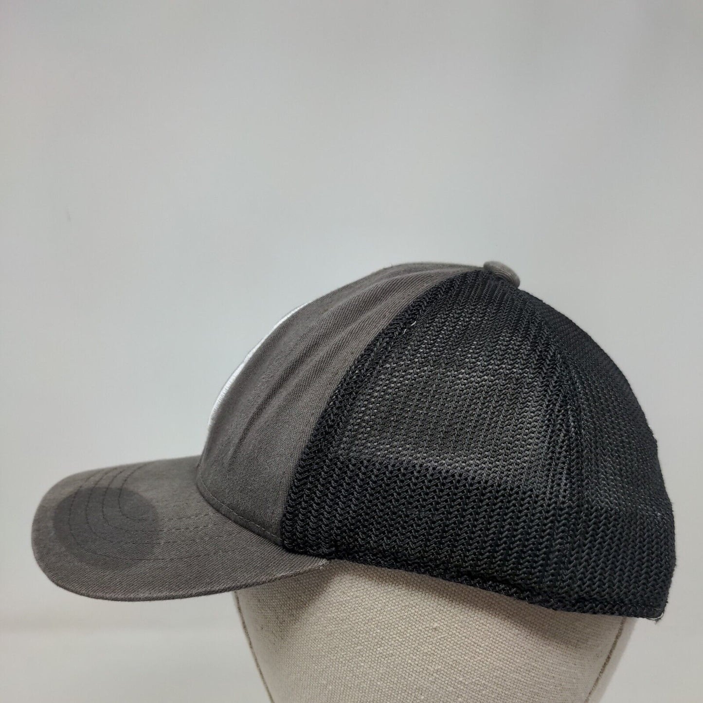 Browning Snapback Mesh Back Trucker Hat Gray One Size Embroidered Logo