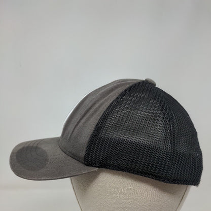 Browning Snapback Mesh Back Trucker Hat Gray One Size Embroidered Logo