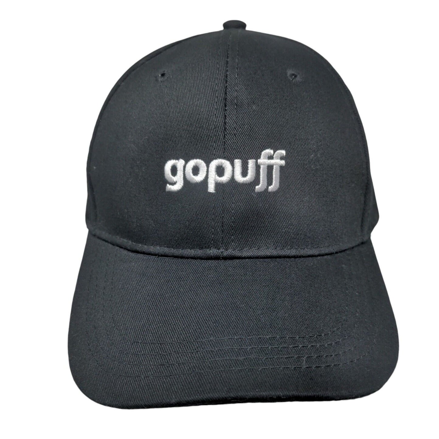 Gopuff Slideback Hat Black One Size Adjustable Embroidered 6 Panel