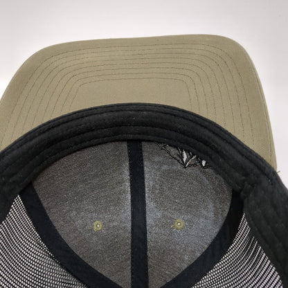 Mountain Snapback Trucker Hat Tan OS Adjustable Embroidered Mesh Richardson