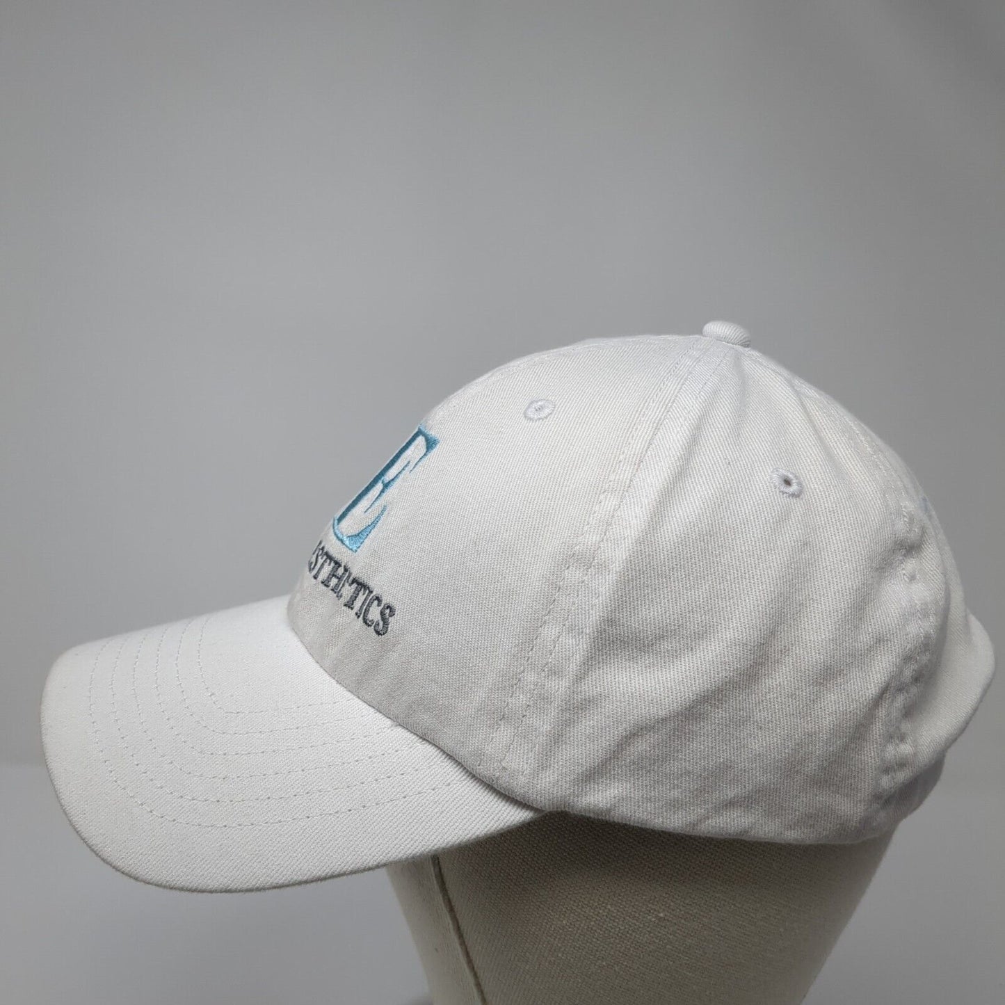 Elite Aesthetics Slideback Hat White One Size Adjustable Embroidered