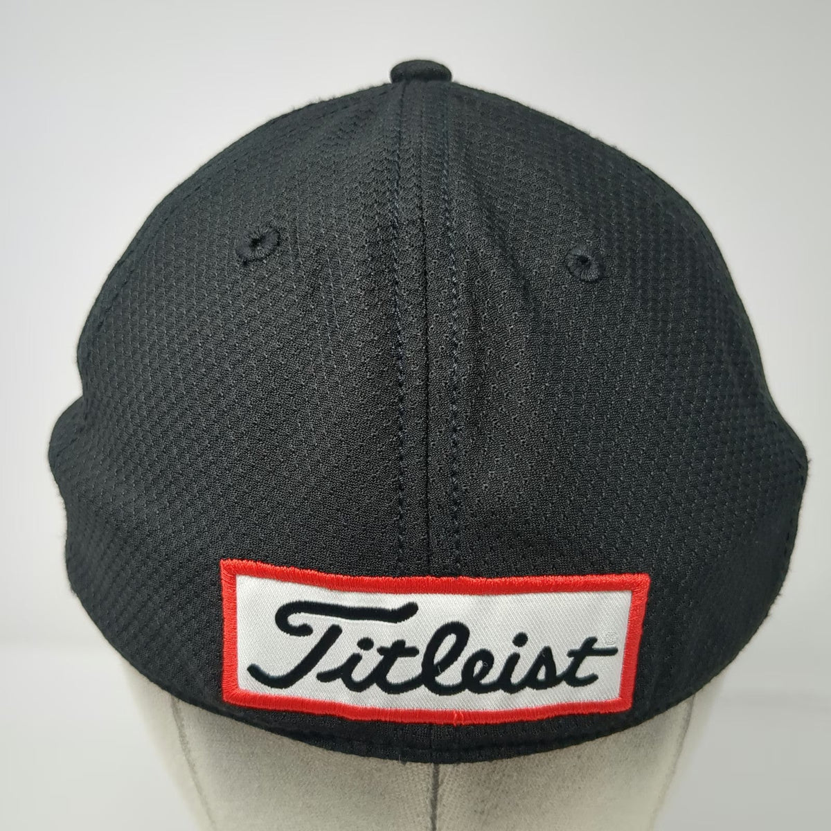 Titleist Baseball Cap Black M Pro V1 FootJoy Performance Fitted Stretch Hat