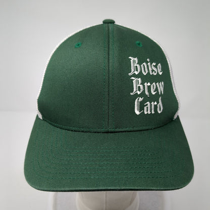 Boise Brew Card Fitted Mesh Back Trucker Hat Green S/M Port Authority