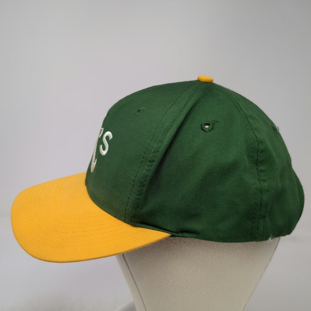 Oakland Athletics MLB Twins Snapback Hat Green Yellow White One Size Gray Brim