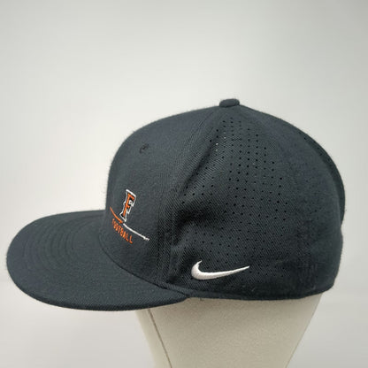 Nike Football Gray Baseball Cap L Orange Dri-FIT Perforated Mesh Flat Brim Hat
