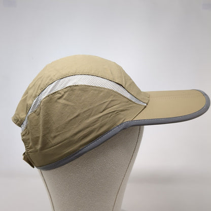 Unbranded Strapback 5 Panel Cap Tan One Size Adjustable Breathable Mesh Blank