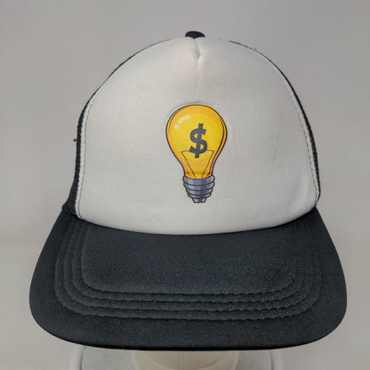 Richful Thinking Snapback Trucker Hat Black One Size Adjustable Mesh Back