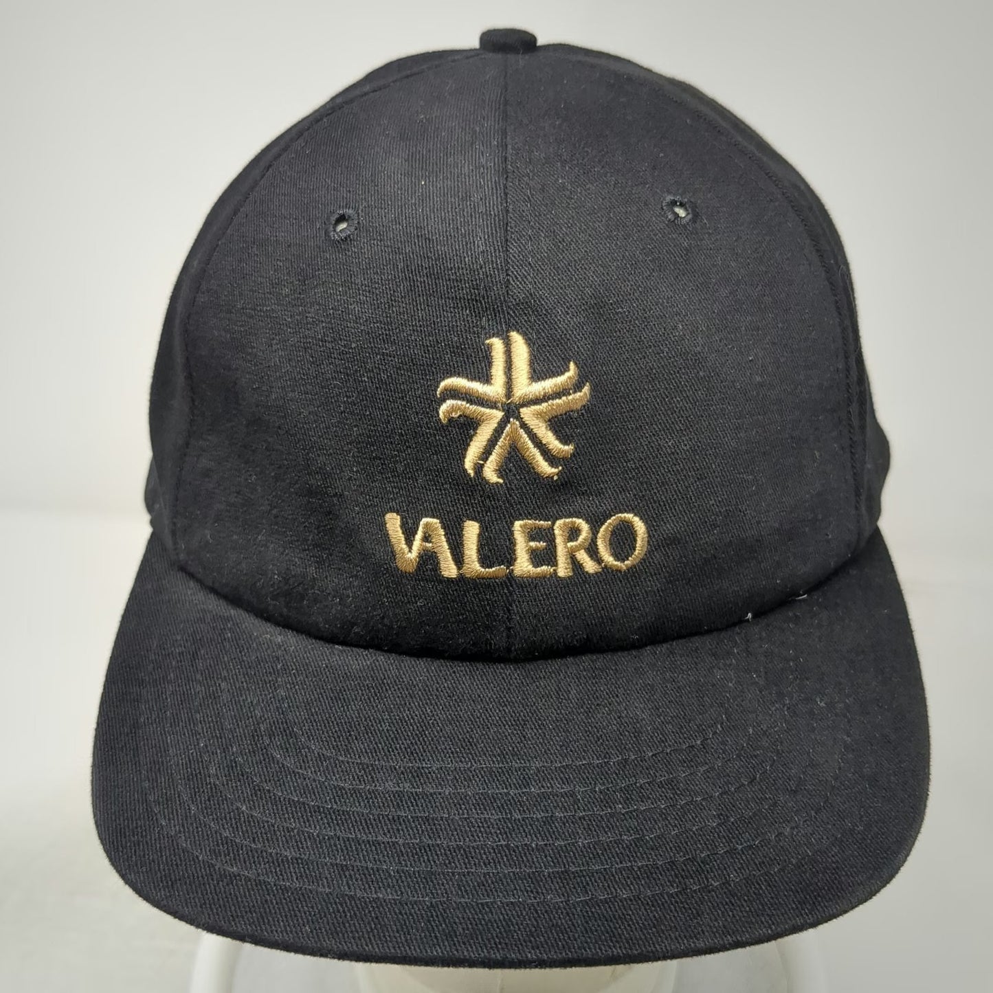 Texace Valero Energy Logo Baseball Cap Black Vintage Strapback Made in USA Hat