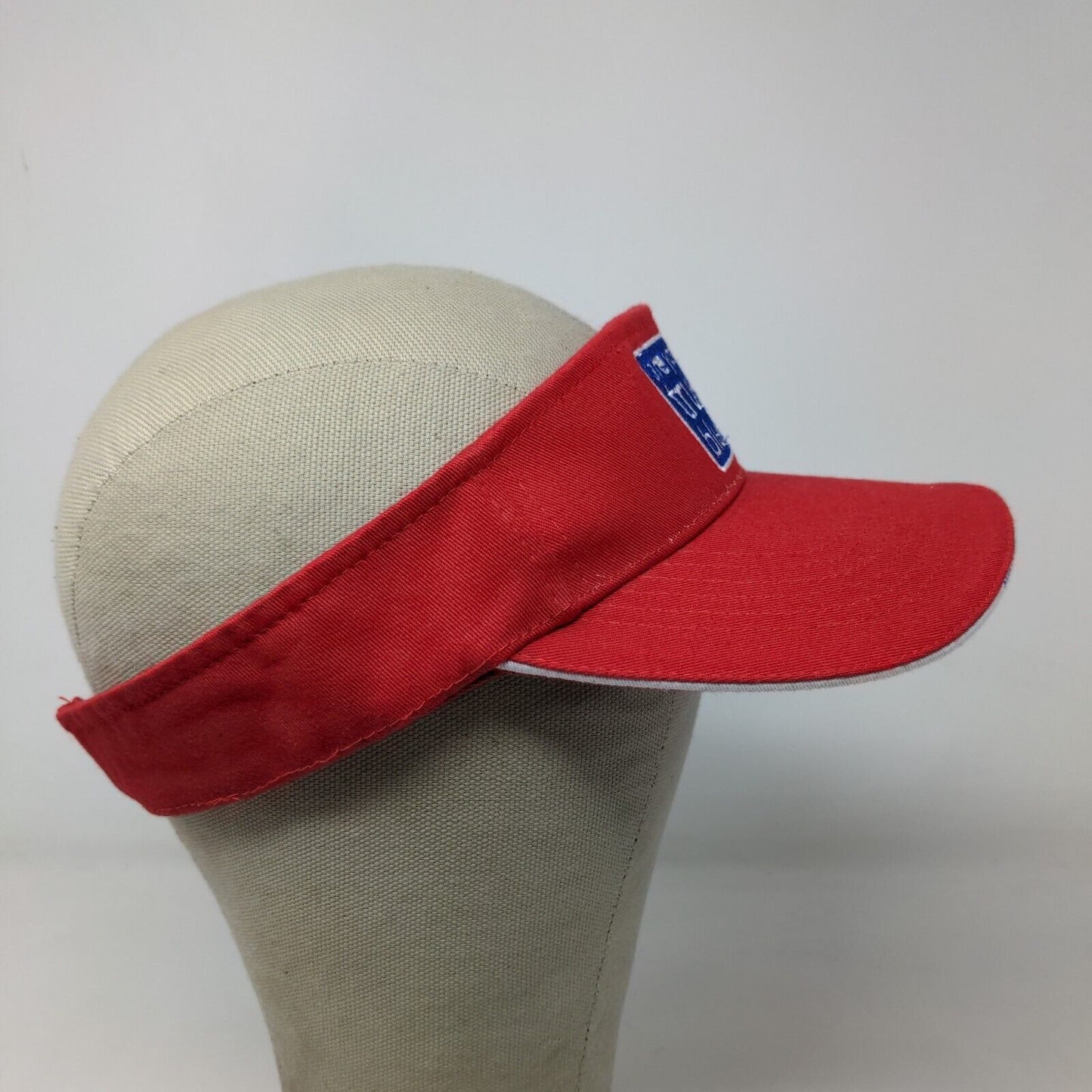 Yamaha Men's Strapback Visor Hat Cap Red Embroidered Are You True Blue Official