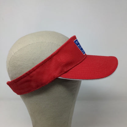 Yamaha Men's Strapback Visor Hat Cap Red Embroidered Are You True Blue Official