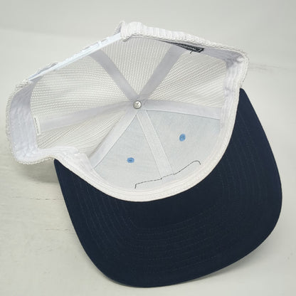Richardson Trucker Hat Blue White One Size Grand Targhee Resort Bison Patch Mesh