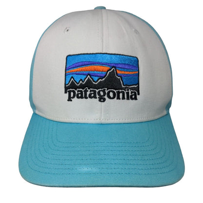 Patagonia Snapback Hat Blue One Size Adjustable Embroidered Logo Vented Holes