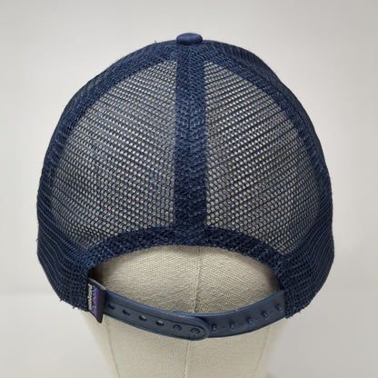 Patagonia Snapback Trucker Hat Blue One Size Adjustable Embroidered Mesh Back