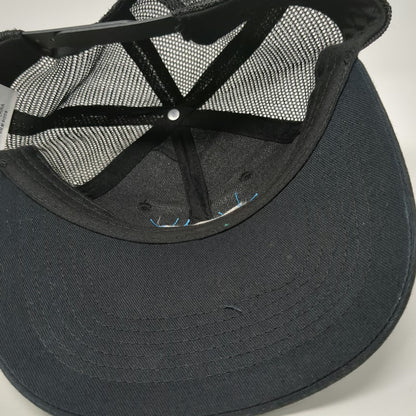 K-BIG Trucker Hat Black Blue One Size J Morgan Salon Company Mesh Snapback Logo