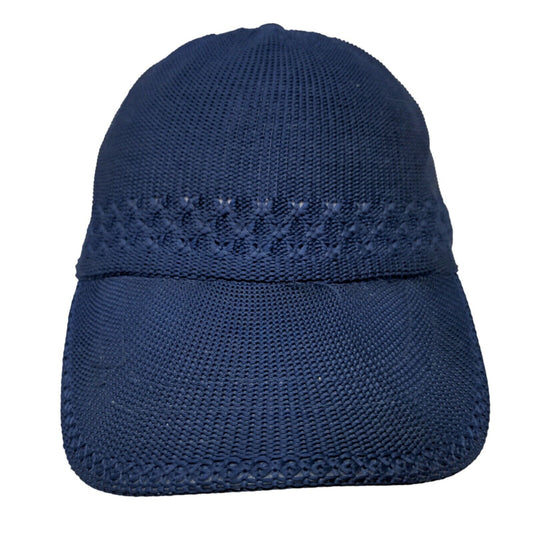 High Fashion Women's Strapback Hat Knit Style Blue Adjustable