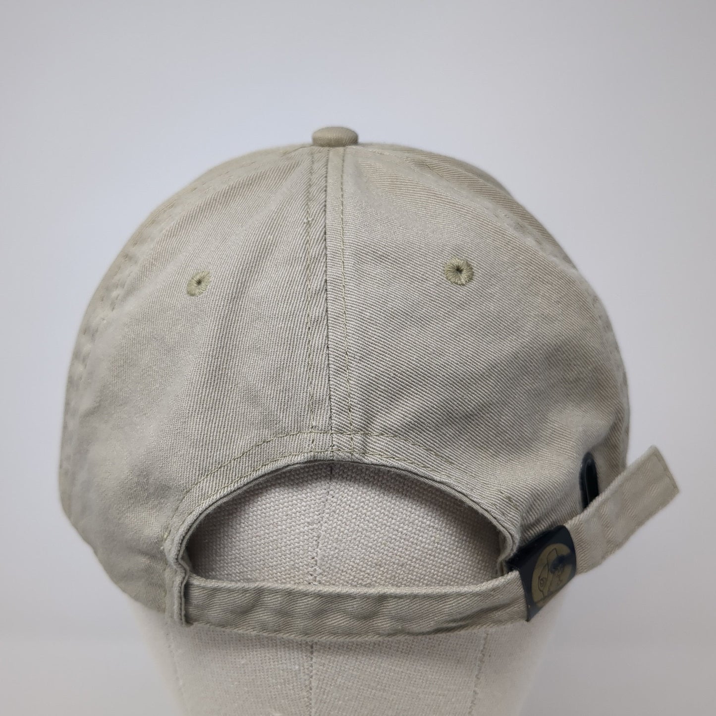 Buc-Ee's Slideback Baseball Cap Beige One Size Adjustable Embroidered 6 Panel