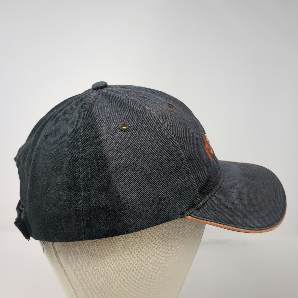 Ritchie Bros Auctioneers Hat Black One Size Baseball Cap Strapback Logo Orange