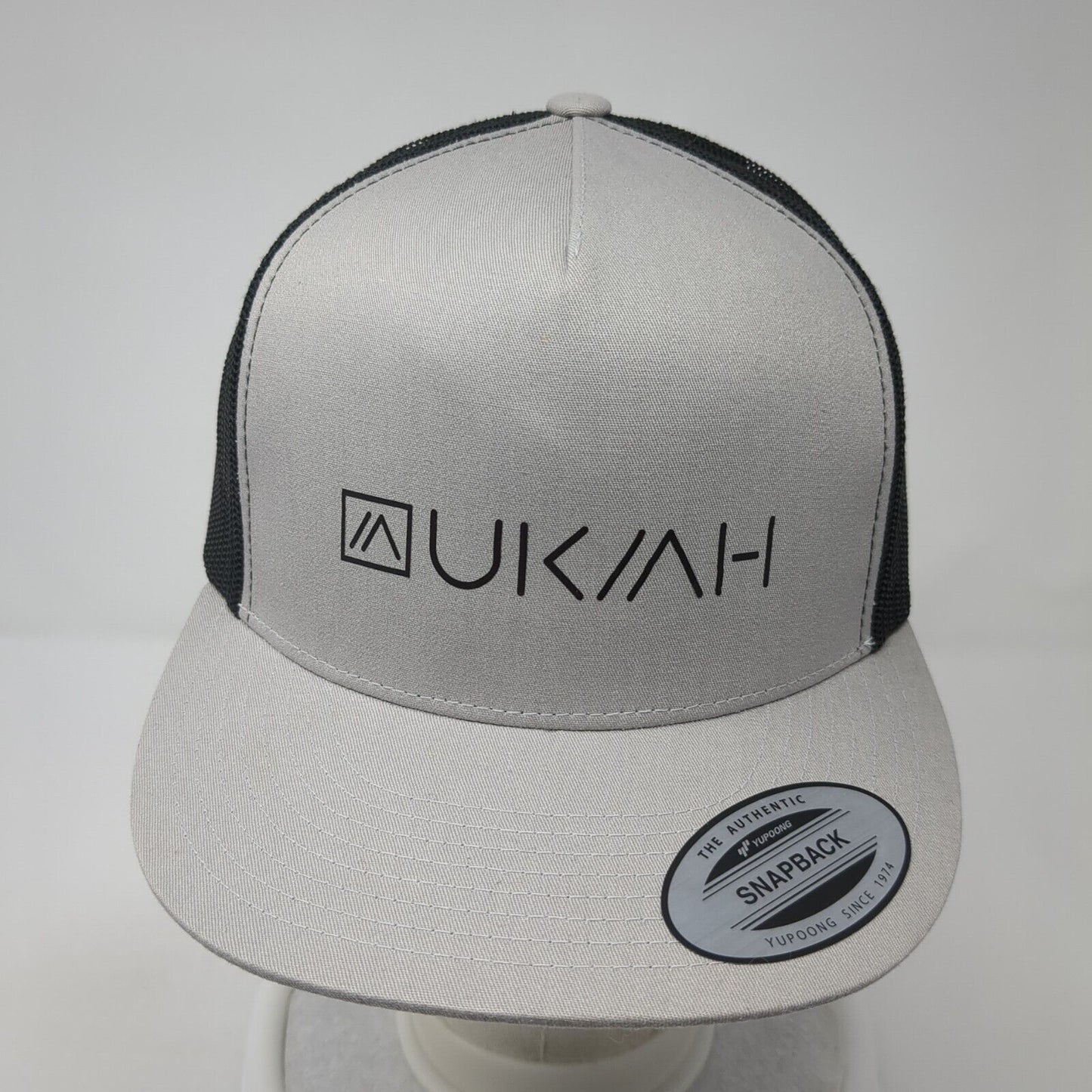 UKIAH Snapback Trucker Hat Gray OS Adjustable Mesh Back The Classics Yupoong