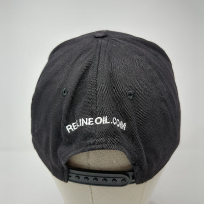 Red Line Oil Snapback Hat Black One Size Adjustable Embroidered 6 Panel Cotton