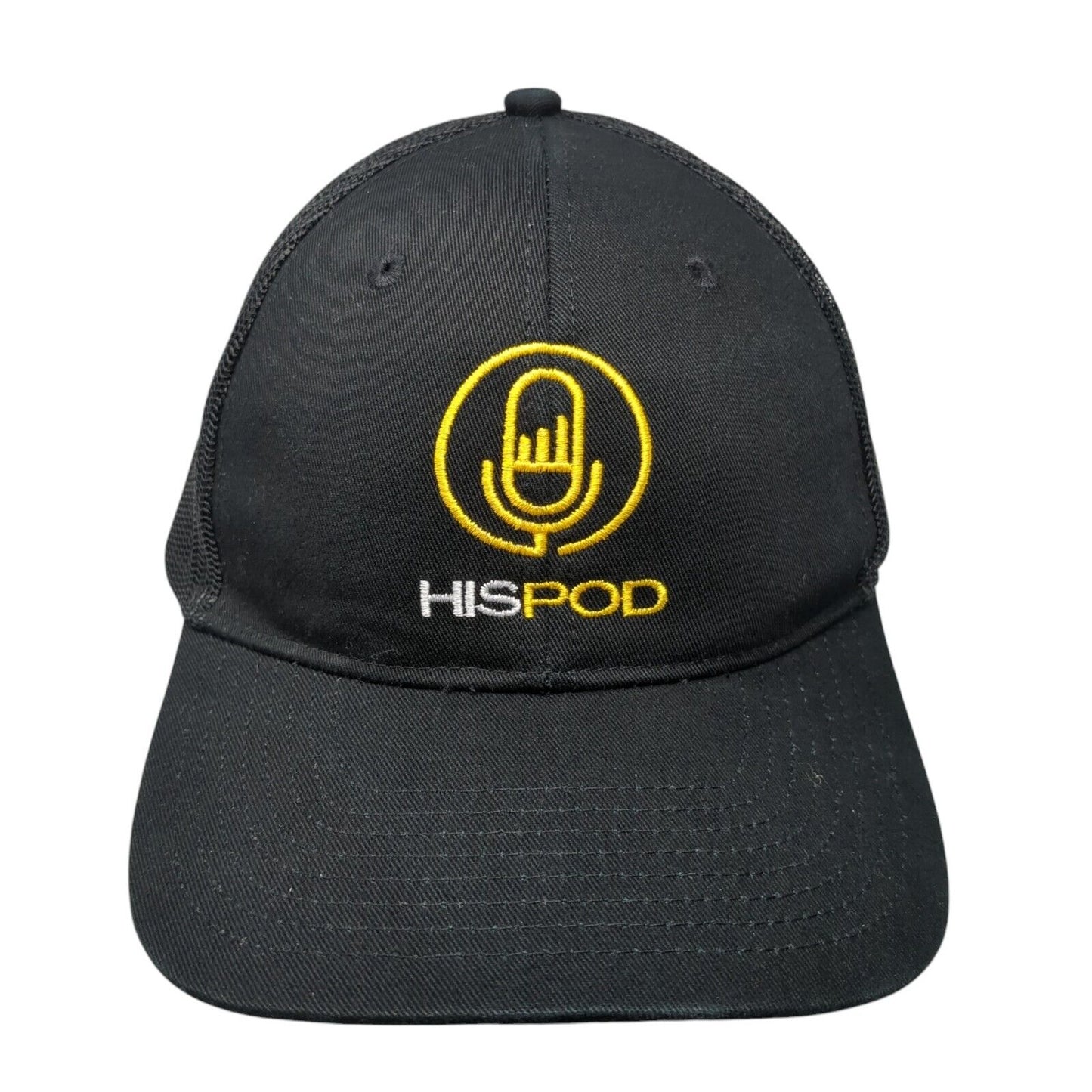 HISPOD Snapback Trucker Hat Black One Size Adjustable Mesh Back Port Authority