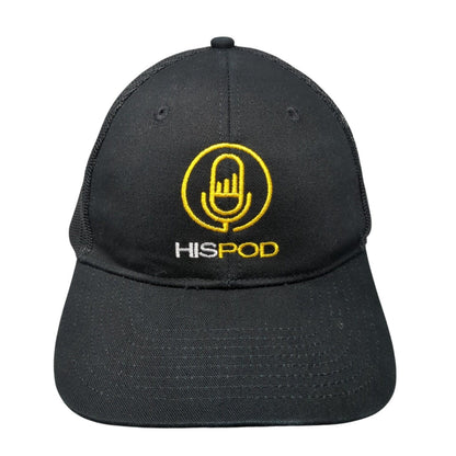 HISPOD Snapback Trucker Hat Black One Size Adjustable Mesh Back Port Authority