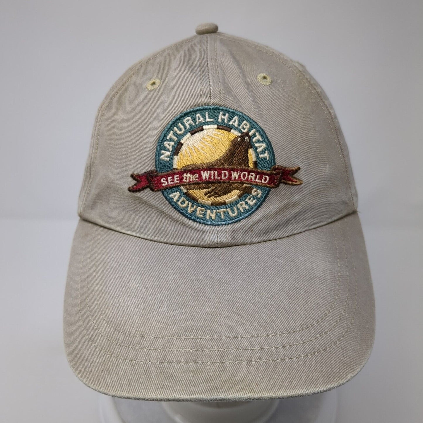 National Habitat Adventures See The Wild World Strapback Hat Tan One Size Ouray