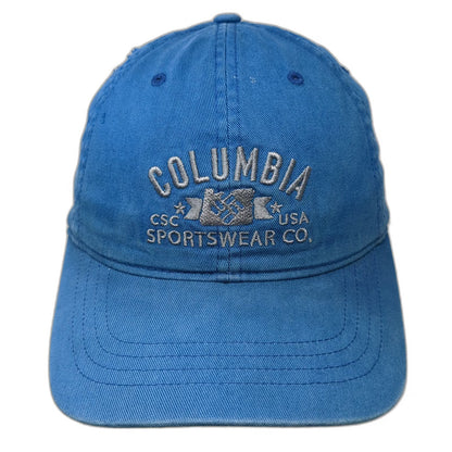 Columbia Baseball Cap Blue One Size Slideback Hat CSC USA Sportswear Cotton Logo
