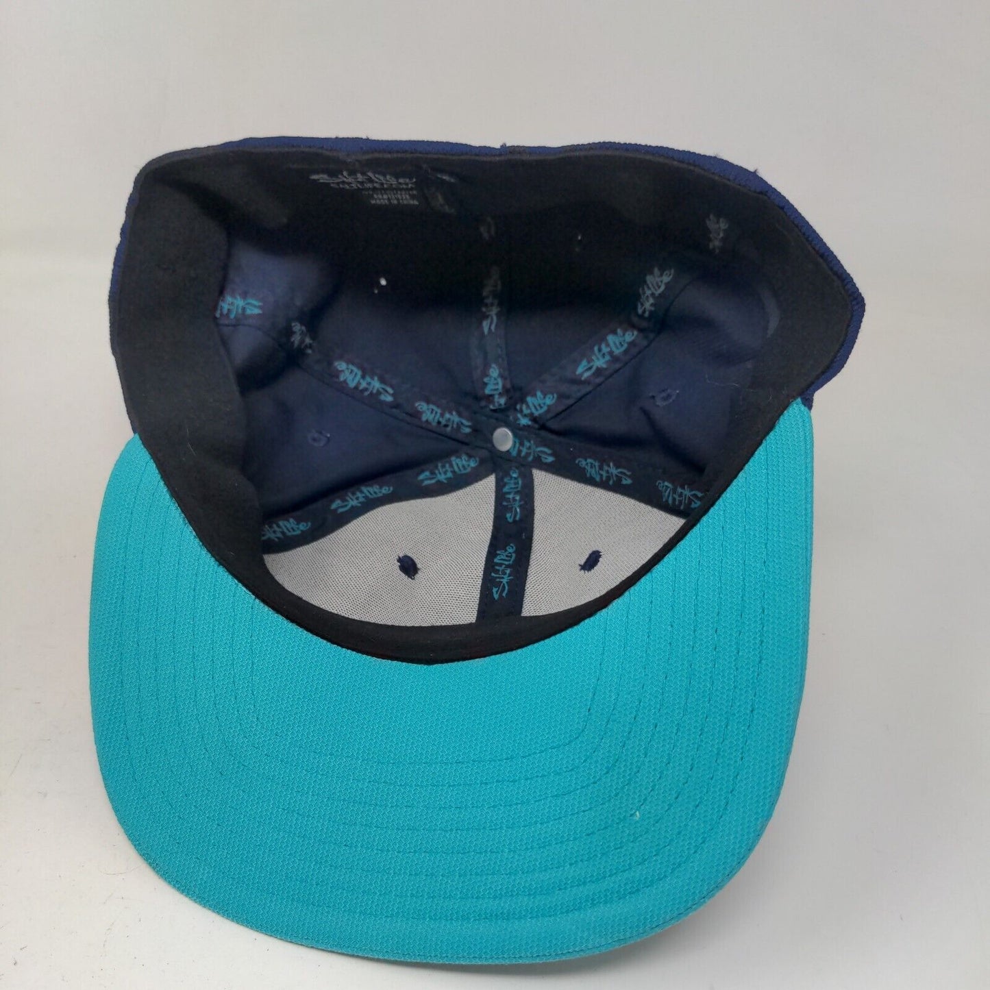 Salt Life Men's Fitted Hat Blue Size S/M Embroidered Logo 100% Polyester