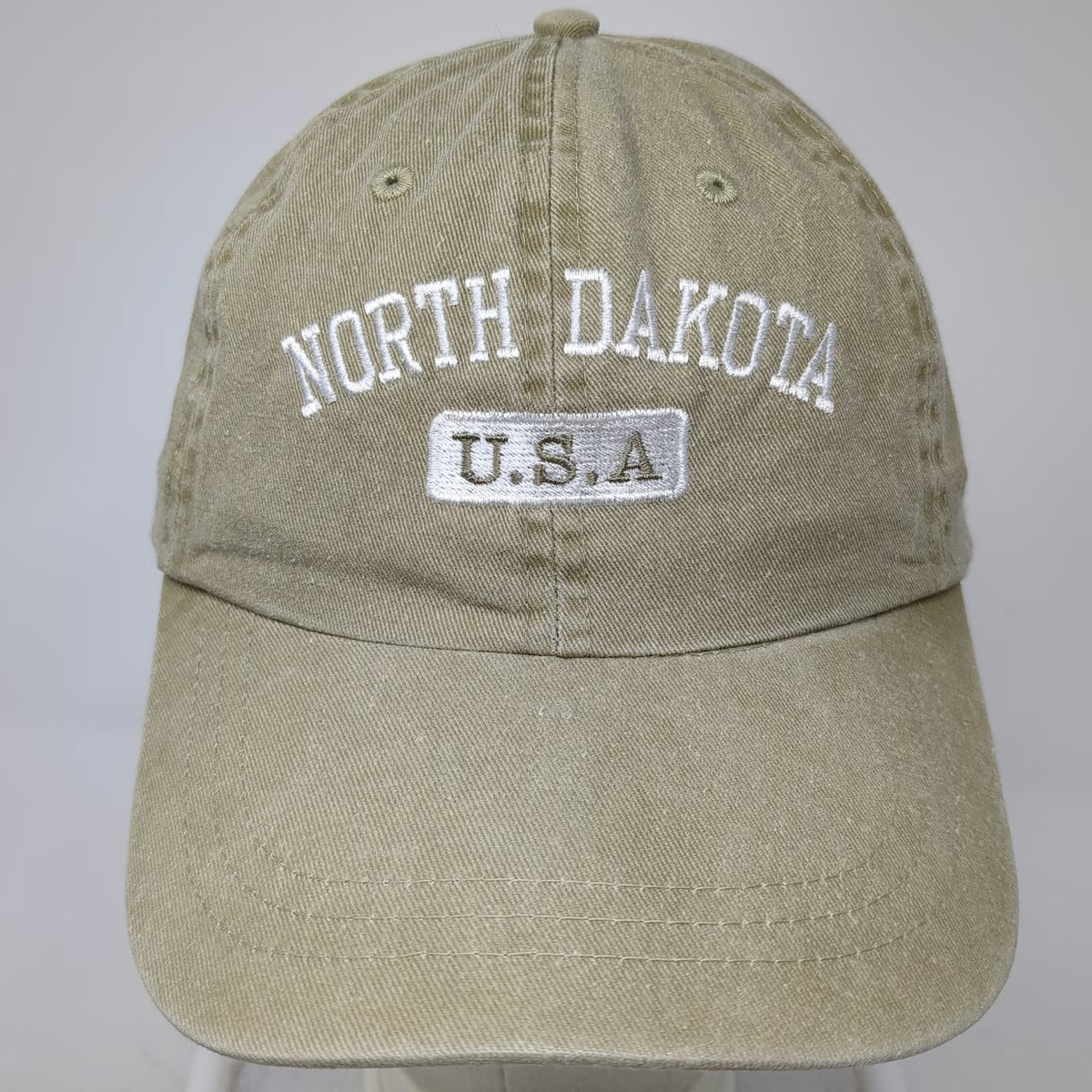 Headgear Baseball Cap Beige One Size North Dakota USA Slideback Cotton Hat