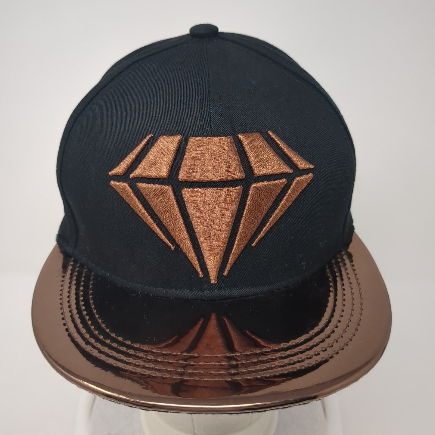 Diamond Snapback Hat Black One Size Adjustable 6 Panel Sole Addiction