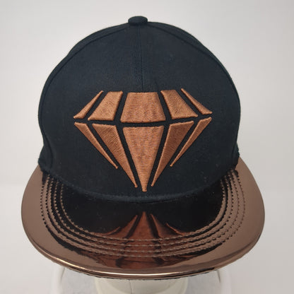 Diamond Snapback Hat Black One Size Adjustable 6 Panel Sole Addiction