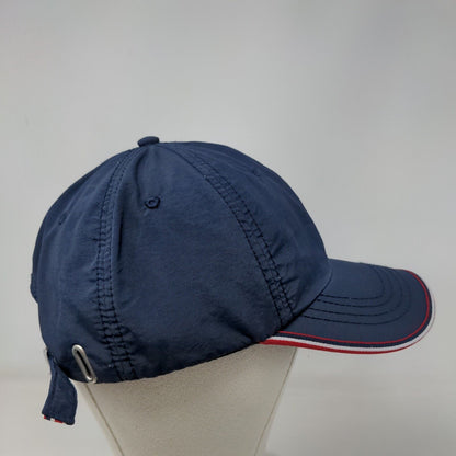 Unbranded Slideback Hat Blue One Size Adjustable Vented Holes 6 Panel Blank