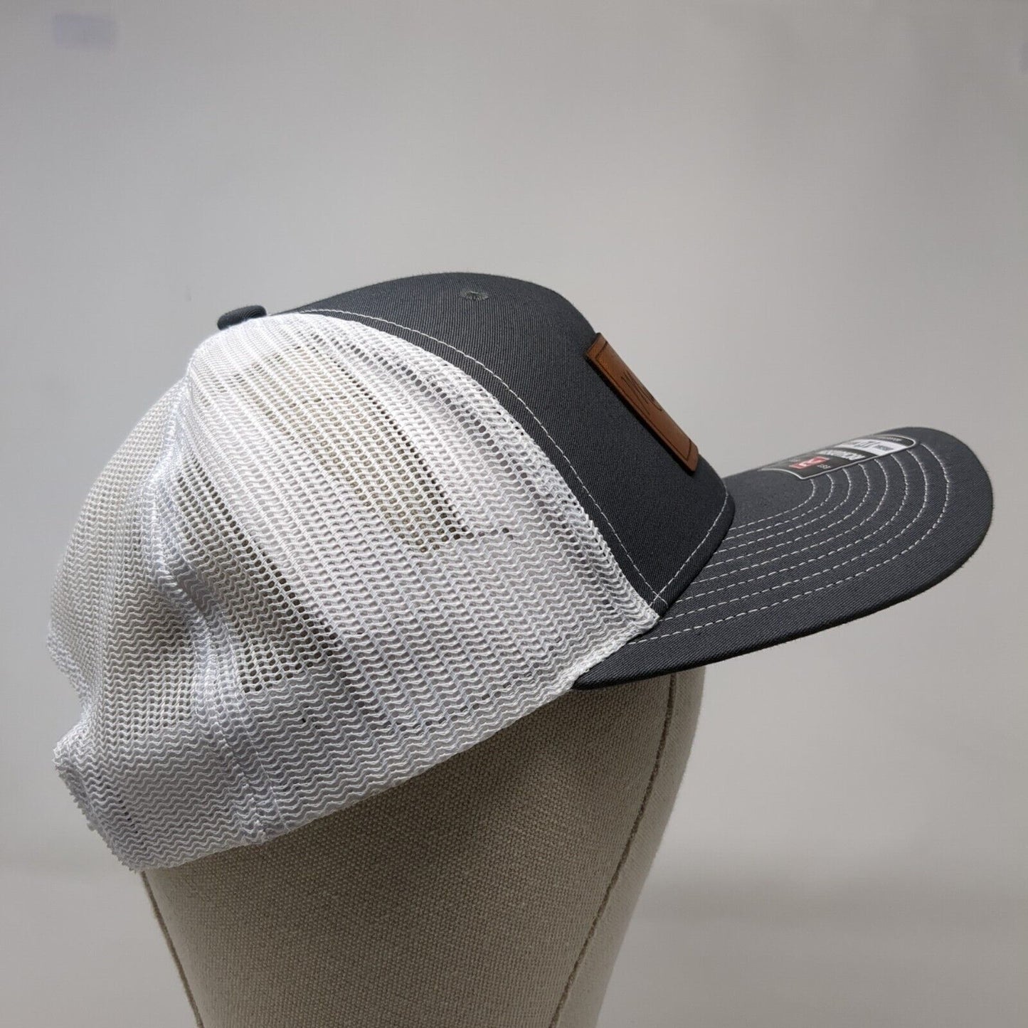 Maddyn Homes Snapback Trucker Hat Gray OS Adjustable Mesh Back Richardson