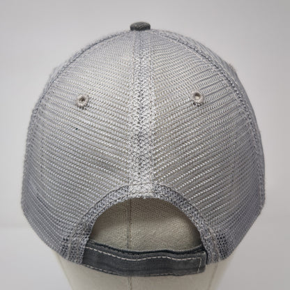 Plumb Supply Company Trucker Hat Gray One Size Adjustable Distressed Mesh Back
