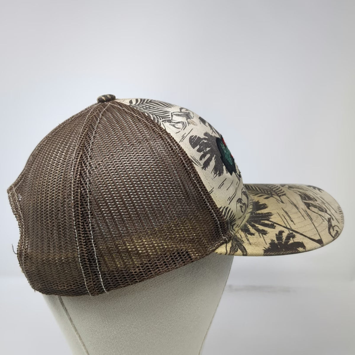Richardson Trucker Hat Beige Brown One Size Tropical Gator Repel Snapback