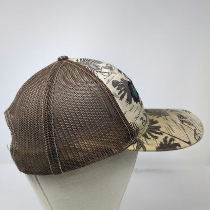 Richardson Trucker Hat Beige Brown One Size Tropical Gator Repel Snapback