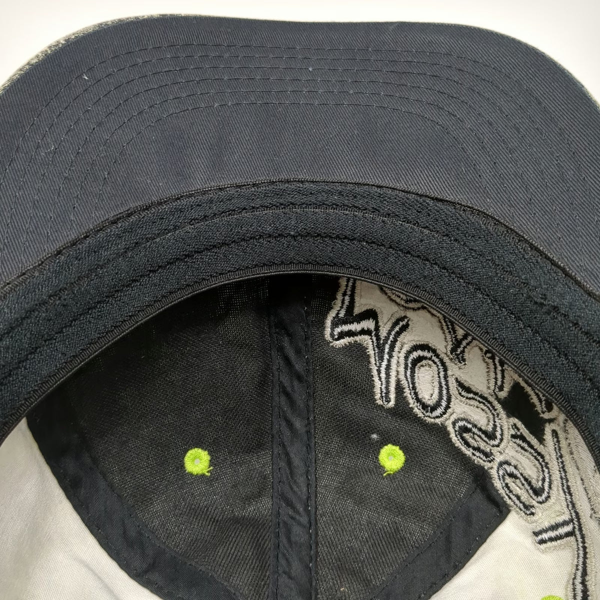 Mossy Oak Baseball Cap Green Black White M Camo Stretch Fit Embroidered Hat