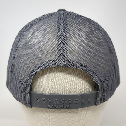 Richardson Trucker Hat Gray OSFM Snapback Mesh intellirent Logo Adjustable Cap