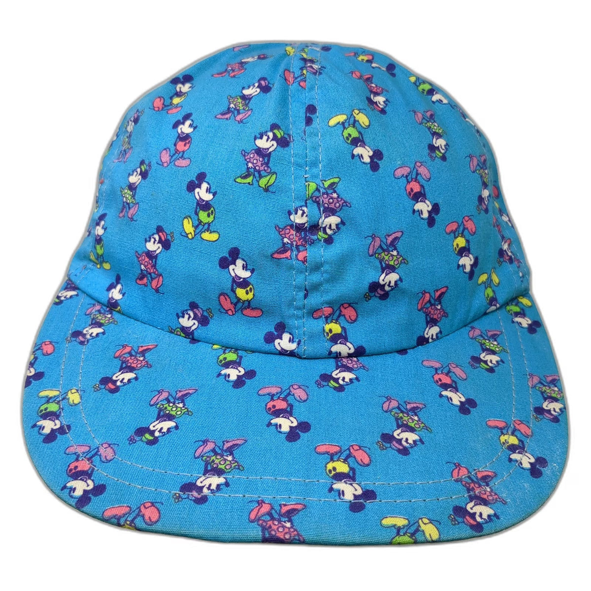 Mickey Minnie Mouse All Over Print Blue Baseball Cap One Size Hat Disney Graphic