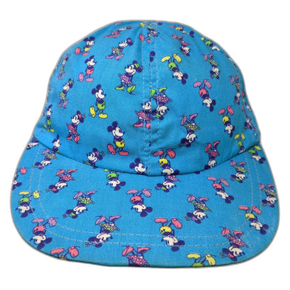Mickey Minnie Mouse All Over Print Blue Baseball Cap One Size Hat Disney Graphic