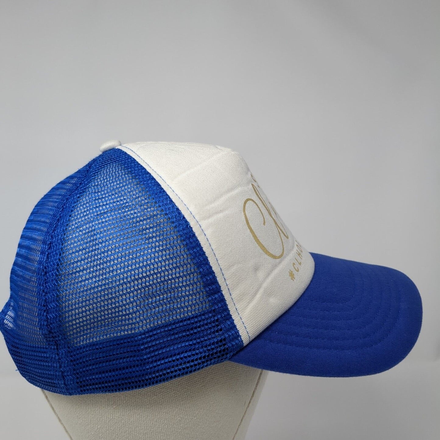 Stay Classy #Chloe Snapabck Trucker Hat Blue OS Adjustable Mesh Back 6 Panel