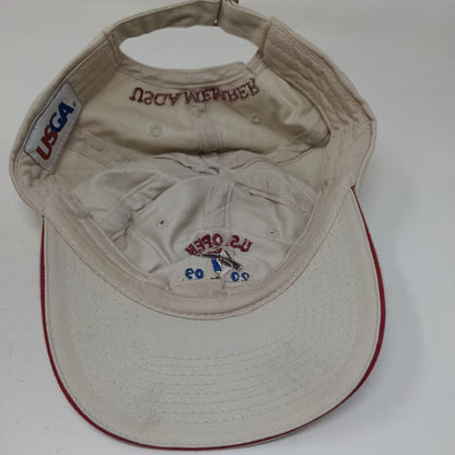 2009 US Open Bethpage Black Slideback Hat Tan One Size USGA Member