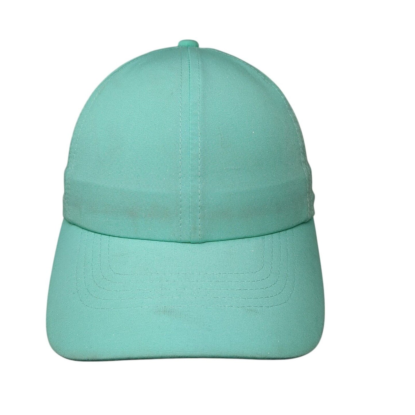 Unbranded Strapback Hat Green One Size Adjustable Perforated Blank