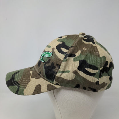 Unbranded Men's Strapback Camo Hat Adjustable Embroidered Green Bird Logo